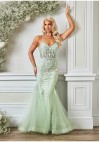 Angel Forever AF5451 Mint – Elegant Fishtail Prom Dress by Sonique Dress Heaven