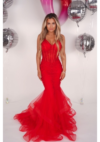 ELLIE WILDE - E1032L - RED - SAMPLE