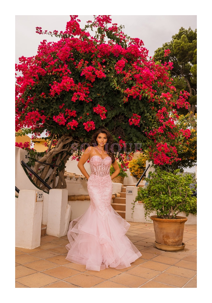 red sequin mermaid dress Beaded Lace V-neck Red Sequin Mermaid Prom Dress