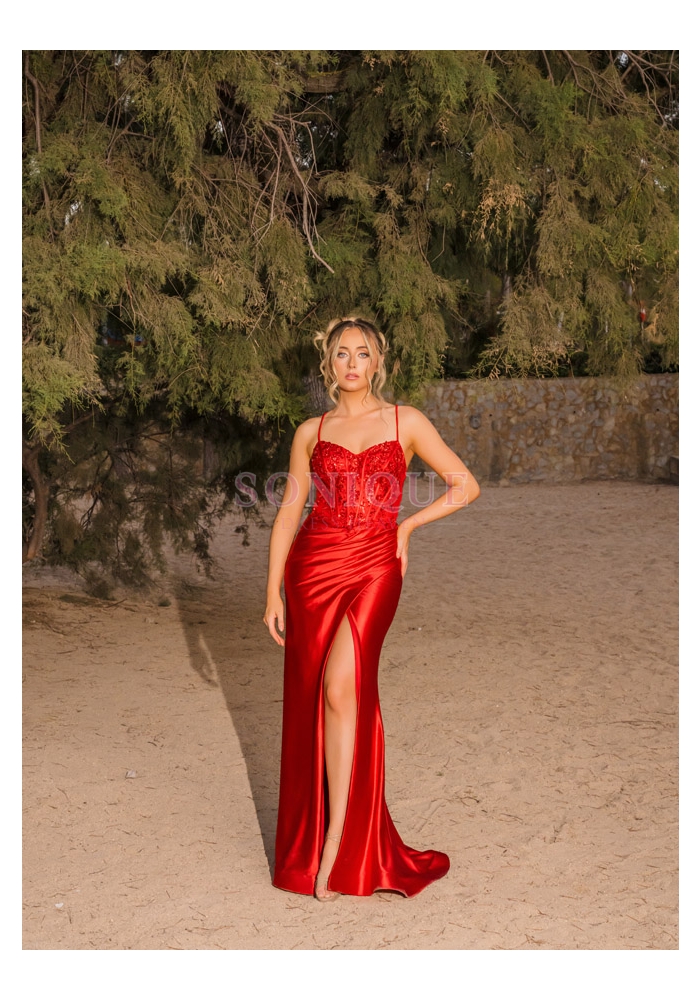 strapless open back dress Nalani Feather Detail Gown | Black | Debs & Prom main image 0