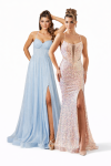 Pale Blue and Rose Prom Dresses by Sonique Dresses UK