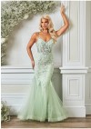 Angel Forever AF5451 Mint – Elegant Fishtail Prom Dress by Sonique Dress Heaven